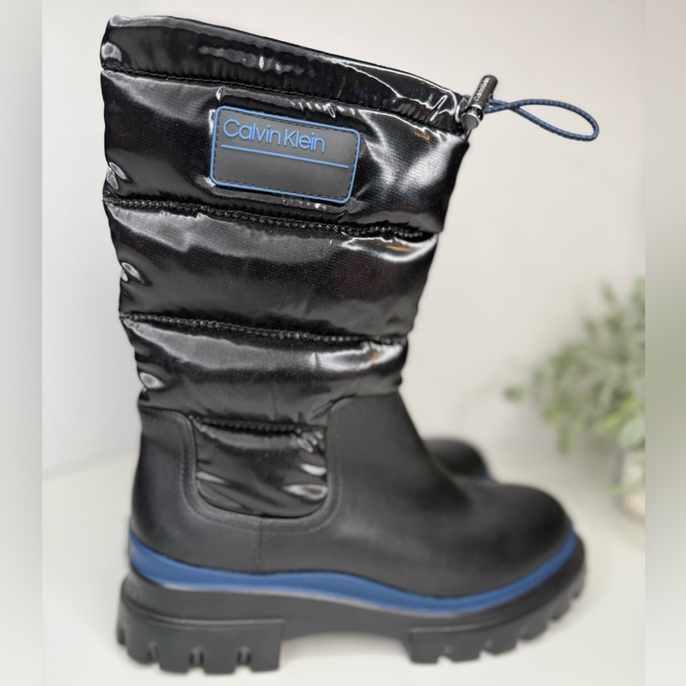 Calvin Klein Laeton Black Puffer Rain/Snow Boot Womens Size 8 Outdoor Minimalist - Picture 4 of 16